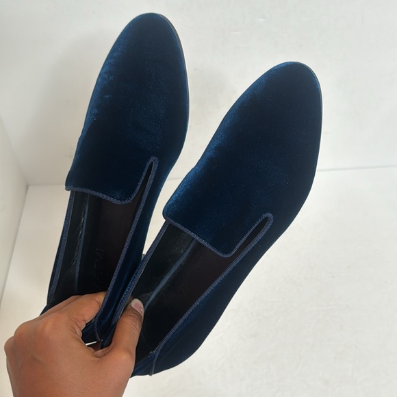 M. Gemi Petalo loafer Navy Velvet size 39.5 - Picture 2 of 11